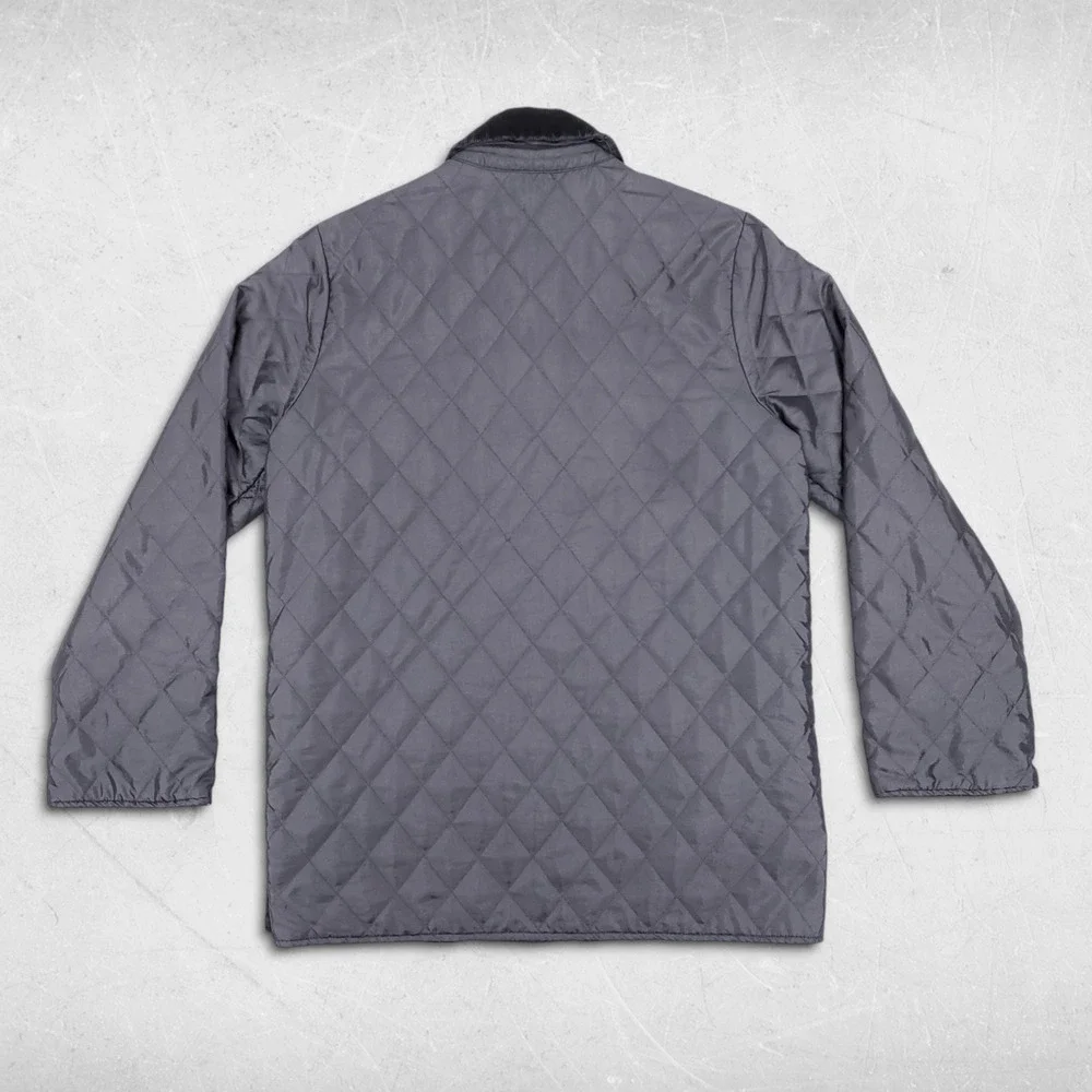 Real Clothes Saks Fifth Ave Petites Jacket Womens S Gray Quilted Collared Preppy